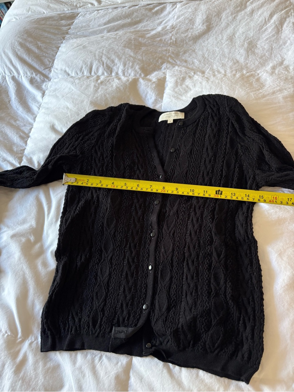 Sezane Ruben cardigan sweater black M - Picture 5 of 14